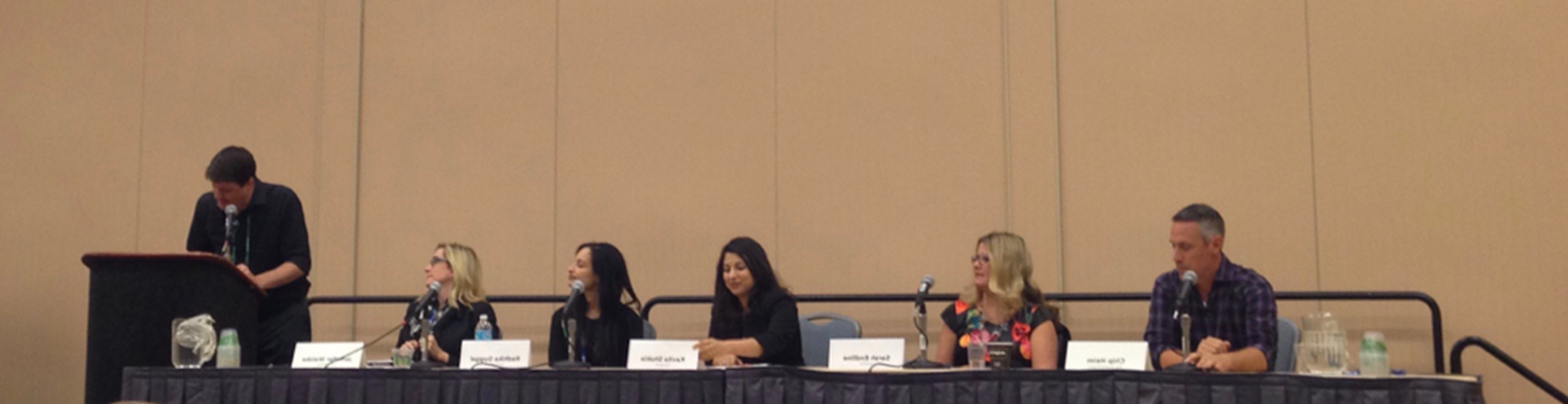 Pictured panel speakers from left to right: Jennifer Walske, Visiting Fellow of UC Berkley; Rydka Duggal of CommonBond; Kavita Shukla, CEO and Founder of FreshPaper; Sarah Endline, Founder and CEO of Sweetriot; Chip Heim, Co-Founder and Head of Marketing at The Soulfull Project 