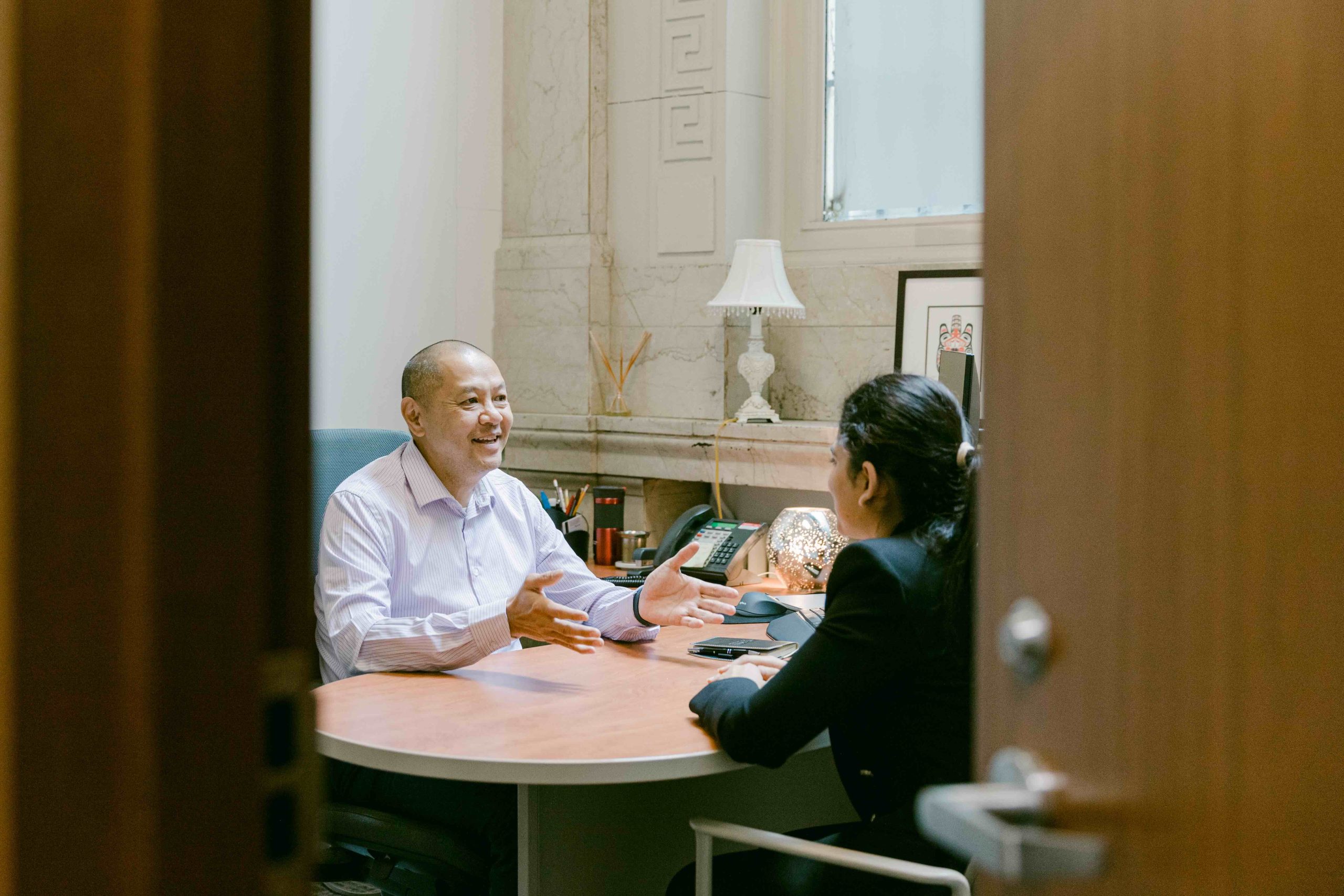 Doug advising a student.